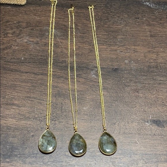 Ladradorite Nebula 14k Boho Necklace - Picture 6 of 8